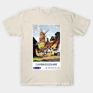 Vintage Travel Poster - Cambridgeshire T-Shirt